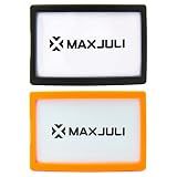 MAXJULI Ski Goggles Pass Holder 2 Pack (Black+Orange-)