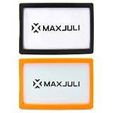 MAXJULI Ski Goggles Pass Holder 2 Pack (Black+Orange-)