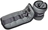 Fitvids Fully Adjustable Ankle Wrist Arm Leg Weights, 3 lbs each (6-lb pair), Gray