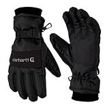 Carhartt Men's Waterproof Insulated Knit Cuff Glove, Black, Large