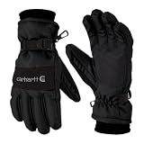 Carhartt Men's Waterproof Insulated Knit Cuff Glove, Black, Large