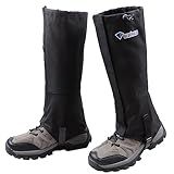 Azarxis Hiking Gaiters for Outdoor Camping Running Walking Backpacking Women Men Ankle Leg Guard Boot Legging Cover Snow Lightweight Waterproof Mountain Hunting (Black, M)