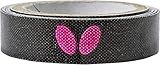 Butterfly Side Tape to Protect The Edges of Your Rubber and Blade for Table Tennis/Ping Pong Paddles - Color Black/White/Magenta - Width 6mm - Rolls Come in 10m (20 Rackets) and 50m (100 Rackets)