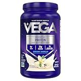 Vega Original Essential Protein - 25g Plant-Based Protein, Creamy Vanilla, 20 Servings, Vegan Non-GMO Drink Mix, Smoothie & Shake Ready, Gluten Free, Dairy Free, 32.5oz (Packaging May Vary)