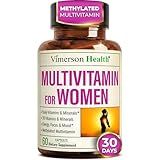 Multivitamin for Women with Methylated Vitamins and Chelated Minerals for Energy, Focus and Immune Health – Premium Daily Womens Multivitamins & Multiminerals – 60 Capsules