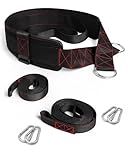 THEFITGUY Sled Pulling Belt, Adjustable Closure, 2 Straps & 4 Hooks - for Multidirectional Resistance Training, Strength and Agility