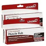 Leader Muscle Rub - Fast-Acting, Deep Penetrating Relief for Sore Muscles and Joints, Minor Arthritis and Back Pain Relief, Non-Greasy Formula Topical Analgesic, Camphor, Menthol & Methyl Salic 2-Pack