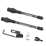 SUNYA Archery 3in1 Compound Bow Stabilizer Kit, 8"+10" + Quick Disconnect v bar Mounting Accessories. Could be Used as Rear Bow stabilizer
