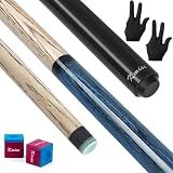 Kmise Break Jump Cue Stick, 21oz 23oz 25oz 28oz Pool Stick for Explosive Breaks and Effortless Jumps, Heavy Hitter Jump&Break Pool Cue with 14mm Pro Breaking Tip (25oz, Blue)