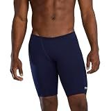 TYR SDUS7A Men's Durafast Elite Solid Jammer Swim Suit (Navy, 36)