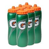 Gatorade 32 Oz Squeeze Water Sports Bottle - Value Pack of 6 - New Easy Grip Design for 2014