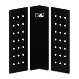 AQUBONA 3 Piece Stomp Pad Surfboard EVA Traction Pad with 3M Adhesive Professional Tail Pad/Applies All Boards - Surfboard, Shortboard, Longboard, Skimboard, Snowboard/Black White Blue