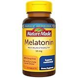 Nature Made Melatonin 10mg Maximum Strength Tablets, 100% Drug Free Sleep Aid for Adults, Melatonin for Adults, 70 Count, 70 Day Supply