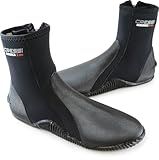 Cressi Minorca Long 3 mm Crew Diving Boots, Black/Black, US Man's 8 • US Ladies' 9