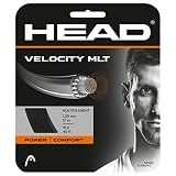 Head Velocity MLT Tennis Racket String 40' Set Multifilament Racquet String - Black, 17 Gauge
