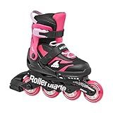 Rollerblade Microblade Kid's Adjustable Fitness Inline Skate, Pink/Black, Youth Performance Inline Skates