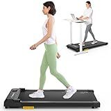 UREVO Smart Walking Pad, Standing Desk Treadmill with Double Shock Absorption, Quiet Operation, Workout APP with Track Insights and MIIT Mode, Plug and Play, Remote or APP Control for Home Office