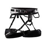 Mammut Ophir 3 Slide Climbing Harness for Men – Adjustable, Lightweight, and Durable Gear for Rock, Gym, and Sport Climbing, Black/Marble, Small