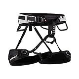 Mammut Ophir 3 Slide Climbing Harness for Men – Adjustable, Lightweight, and Durable Gear for Rock, Gym, and Sport Climbing, Black/Marble, Small