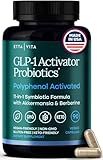 GLP-1 Supplement for Weight Loss & Appetite Control for Men and Women with Akkermansia, Berberine, Inulin, EGCG, Resveratrol, Hops, Polyphenols - Supports Digestion, Hunger, Cravings, Gut Health