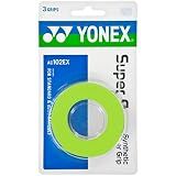 YONEX Overgrip Super GRAP 3 Pack - Tennis, Badminton, Squash - Choice of Colors (Green)