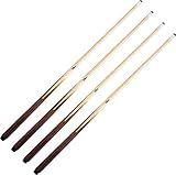 Viper One-Piece 57" Maple Bar Billiard Cues 4-Cue Assortment (18, 19, 20, and 21-Ounce Pool Cues)
