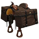 TrailMax Saddle Panniers for Horses – Heavy-Duty Over-the-Saddle Packing Bags for Hunting, Camping & Trail Riding – Fits Most Western & Endurance Saddles – Machine Washable Pack Panniers; Brown