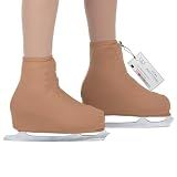 CRS Cross Skating Boot Covers Lycra Ice Skate Covers. Performance Ready Protection for Figure Skates, Ice Skating, Roller Skates. (Light Tan, Adult)