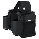 Tough1 Saddle Bag with Bottle Holders - Black