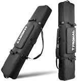 TYRONAL Snowboard Bag with Wheels for Air Travel. (All BLACK, 160CM) | 600D Water-Resistant Fabric,Padded Snowboard Bag for Snowboard and Snowboard Boots,Available Length in 160cm and 170cm.