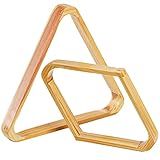TOPZEA 2 Pack Wooden Billiard Ball Racks, Solid Wood 8-Ball Triangle Ball Rack 9-Ball Diamond Rack Set, Table Pool Balls Racks for Standard 2-1/4" Balls, Snooker, Pool Table Accessory