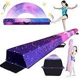 6FT/9FT Folding Balance Beam for Kids ages 3-39- Foldable Gymnastics Floor Beam,Anti-Slip ,Carrying Bag, Faux Suede Covered,EVA foam,Gymnastics Equipment for Kids Training At Home,School,Gym Center