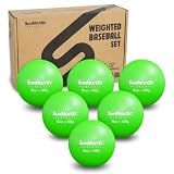 SunNordic 16oz Weighted Baseball Set for Pitching & Power Training