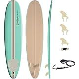 Fender x Wavestorm Collaboration 8ft Surfboard | Graphic top Deck with high Density Slick Bottom | for Kids and Adults | Foam Construction with Accessories | Leg Leash and Fin Set Included