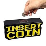 Retro Arcade Insert Coin Piggy Bank | Coin Bank Money Saver for Adults and Kids