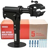 Durovelo Bike Repair Stand Bench Mount - Heavy-Duty Bike Clamp Mount for Workbench or Wall Use - for Road, Mountain, and E-Bikes up to 66 lbs, Durable Bicycle Maintenance Workstand for Home Mechanics