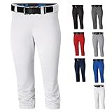 Easton Women's Standard Pro Elite Fastpitch Softball Pants Sizes | Multiple Colors, White, Adult Medium