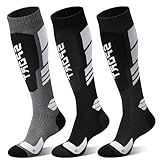 Loiyadn Ski Socks - 3 Pairs Warm Merino Wool Snowboard Socks Thermal Sock for Mens Womens in Cold Weather for Cycling Skiing Hiking