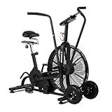 Titan Fitness Fan Bike 50.25 in. x 20.375 in. 111 lb. Heavy Duty Steel Removable Fan Guard LCD Console Display