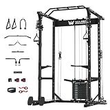 MAJOR FITNESS Power Cage Drone1 Premium- Multi-Function Power Rack for Home Gym, Squat Rack with Pull-up Bar, Cable Crossover System, J-Hooks, for Strength Training, Heavy-Duty Steel Construction