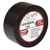 APT, Multi Color Marking Tape, Premium Safety Marking and Dance Floor Splicing Tape, 6 mil Thick (Black, 1 Roll)