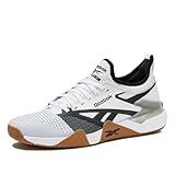 Reebok Nano Court Sport Men's Pickleball or Tennis Shoes for Men, White/Black/Grey 1, 10