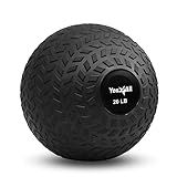 Yes4All Upgraded Fitness Slam Medicine Ball 20 LB for Exercise, Strength, Weighted Exercises Balls for Power Workout