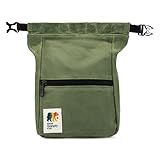 Oso Supply Co - Kulshan Bouldering Bucket, Large Size Chalk Bag for Rock Climbing, Chalk Pot with Magnetic Roll Down Closure, Brush Loop, Zippered Pockets for Climbers, Weightlifting (Olive Green)