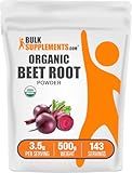 BulkSupplements.com Organic Beet Root Powder - Superfood Supplement, Beet Root Supplements - Vegan & Gluten Free, 3.5g per Serving, 500g (1.1 lbs) (Pack of 1)