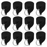 12 Pcs Yoga Strap 6Ft Exercise Stretch Bands for Flexibility with Adjustable Metal D Ring Buckle Loop Stretch Strap Non Elastic Yoga Belt Yoga Exercise Adjustable Straps for Pilates