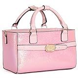 CRS Cross Rink Side Tote. Ice Skating Accessory Bag for Figure Skating, Roller and Inline Skaters, Ballet, Dance and Cheer. Organizes Guards, Water Bottle, Tissues, Phone. (Shimmer Pink Tote)