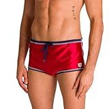 ARENA Men's Reversible Drag Suit Swim Short Square Leg Swimsuit Resistance Pool Training Aid for Swimmers, Navy/Red, Size 38