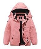 IDTALHZY Kid's Ski Jacket Waterproof Winter Coat Boy's and Girl's Fleece Snowboarding Jackets with Detachable Hood