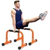 TABEKE Push Up Bar, 12 Inch High Non-Slip Parallettes Bars & Dip Bars With Foam Handles, Heavy-Duty No Wobbling Calisthenics Equipment For Handstand, L-Sit, Gymnastics, Strength Training Home Gym Use